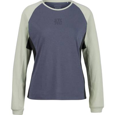 Stoic Дамска фланелка с дълъг ръкав за колоездене Stoic Women's PerformanceMerino LofsdalenSt. MTB L/S Cycling jersey - Light Agave Green / Multi (156-2840-0212)