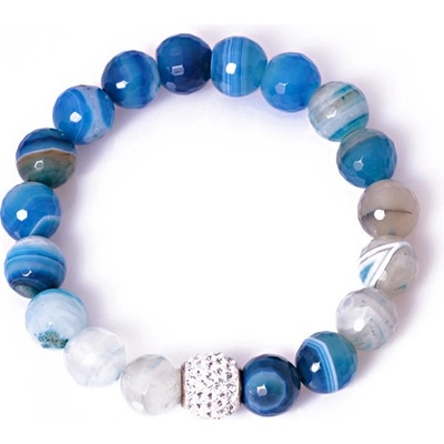 Zlatnictví zlatíčko náramek kulaté modré kameny 211.00002