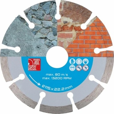 LEVIOR kotúč diamantový 115mm DIAMANT segmentový