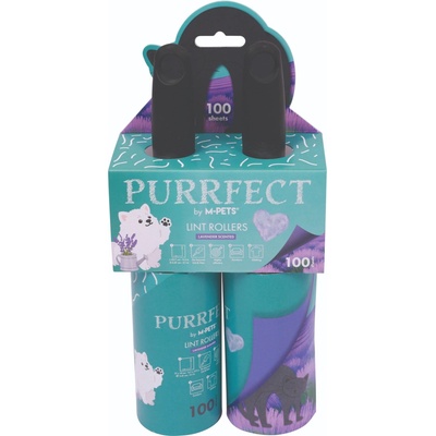 M-Pets PURRFECT čistiace valčeky na chlpy 2× 100 útržkov s vôňou levandule
