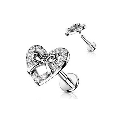 Šperky4U piercing do brady se zirkony LB1112ST-1206