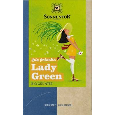 Sonnentor Zelený čaj Svieža Lady Green BIO 21,6 g