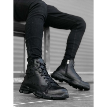 BOA Shoes Мъжки боти от естествена кожа ba0184 - Черни #324190 (324190_Черно)