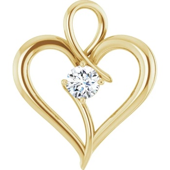 Blink-Blink Zlatý prívesok srdce s diamantom 4172ZDZS