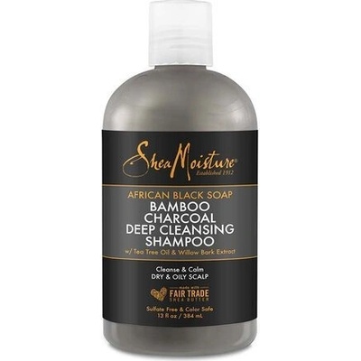 Shea Moisture African Black Soap Bamboo Charcoal Deep Cleansing Shampoo 384 ml