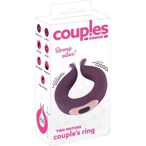 Couples Choice - вибриращ пенис ринг с 2 мотора - акумулаторен - лилав