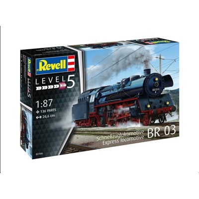 Revell Plastic ModelKit lokomotiva 02166 Standard express locomotive 03 class with tender 1:8