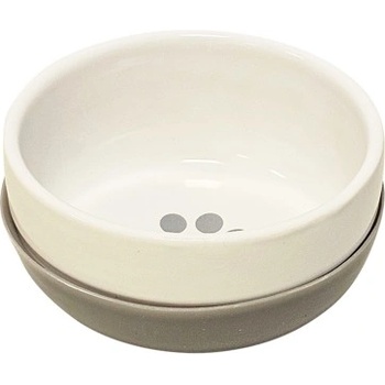 Image 1 of Nobby Съд за храна или вода купа, керамична, с подвижна силикова основа, SABIT, бяло - сиво - Ø 13, 5 x 6 см, 550 мл NOBBY Германия 82500