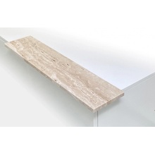 TONE OF STONE Vnitřní kamenný travertinový parapet Travertin Romano Classico lesk, 10x150x20 mm