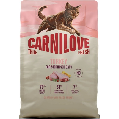 CARNILOVE TRUE FRESH CAT DRY TURKEY for sterilised adult all BREEDS 2 kg