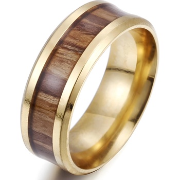 HARAHU Пръстен WO-17201 - Златен / Кафяв / 62mm KP17201 (WO-17201)
