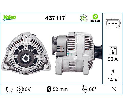 Alternátor VALEO 437117