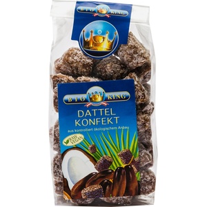 BioKing Сладки с био фурми и кокосови орехи - 250 г