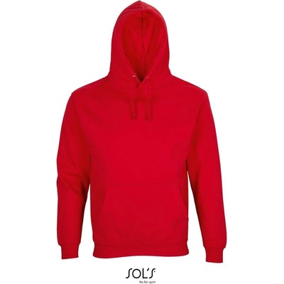 Sol's Condor Unisex mikina s kapuc. červená bright