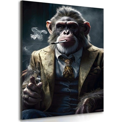 Obraz zvířecí gangster šimpanz - 40x60