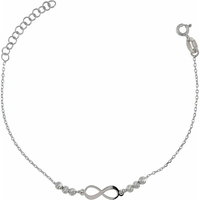 INFINITYSILVER Stříbrný náramek s nekonečnem a kuličkami NB1576216+