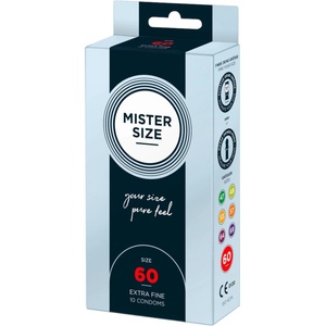 MISTER SIZE - тънък презерватив - 60мм - 10 броя - lovesexshop