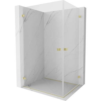 Mexen Lunar-B Душ кабина с двукрилие врати 85 x 80 см, прозрачна, четкано (832-085L-080P-55-00)