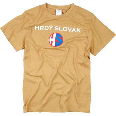Pánske tričko Hrdý Slovák hnedé