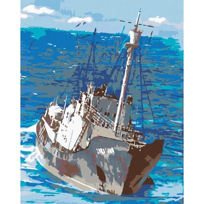 zuty Rybářská loď na moři 80 x 100 cm vypnuté plátno na rám 8596530016472