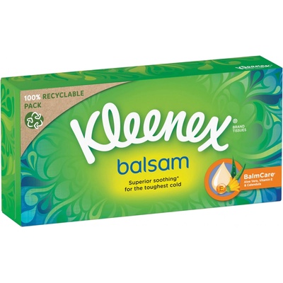 Kleenex balsam krabička tahací kapesníky 3-vrstvové 64 ks