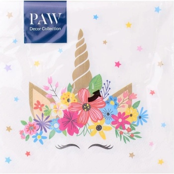 PAW Obrúsky L Unicorn Party 33x33cm
