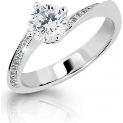Cutie Jewellery prsteň z bieleho zlata so zirkónmi Z6905-2922 10 X 2