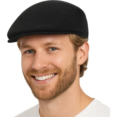 Fiebig Headwear since 1903 manšestrová bekovka s prošívanou nepromokavou podšívkou černá