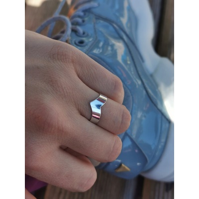 Регулируем сребърен пръстен