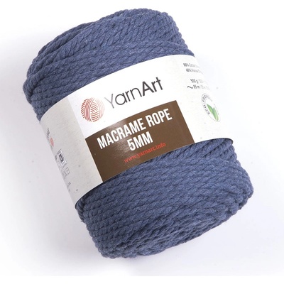 Yarn Art Macrame Rope 5 mm 761 modrá jeans