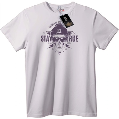 NOONEBRAND Тениска Stay True с Череп - L, Black