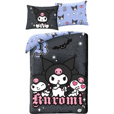 Halantex obliečky z mikrovlákna Kuromi motív Midnight Punk 70x90 140x200