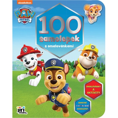 Tlapková patrola 100 samolepiek s omaľovánkovými listami