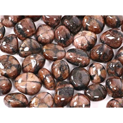 Magieprirody Tromlovaný kámen Chiastolit L velikost 25-30 mm Španělsko 500 g