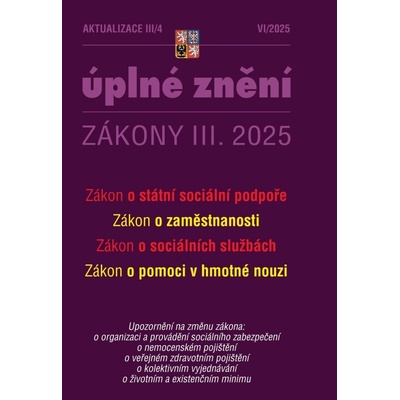 Aktualizace III/4 / 2025 - Zákon o státní sociální podpoře - Poradce s.r.o.