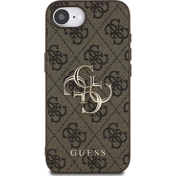 GUESS Гръб Guess за iPhone 16E, PU, 4G Metal Logo, Кафяв (3666339453626)