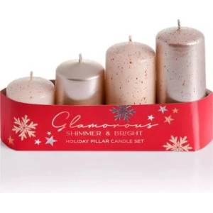 Bartek Candles Свещ Bartek Glamour Mix 40/55-70-85-100 капучино