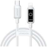 JOYROOM USB-C към Lightning кабел за Apple устройства с Lightning порт - Joyroom S-A55 StarFlight USB-C to Lightning Cable PD 30W (бял) (120 см) (S-A55 C-L 30W)