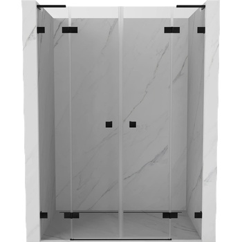 Mexen Lunar L Двойни душ кабини с отваряеми врати 150 см, прозрачни, черни - 834DL-150-000-70-00 (834DL-150-000-70-00)