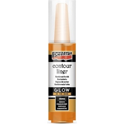 Pentart Konturovací liner svítící ve tmě 20 ml ORANŽOVÁ – Zboží Dáma