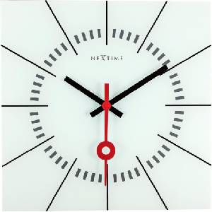 NeXtime Стенен часовник Stazione бял (8636wi)