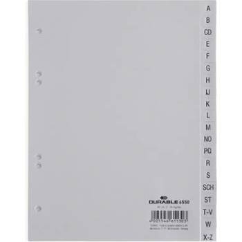 DURABLE Регистър, pp, a5, 20 части, a-z, durable, сив 655010 (655010)