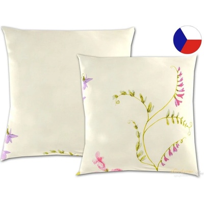 Povlečení Plus bavlna polštář Exclusive Botanica smetanová 50x50