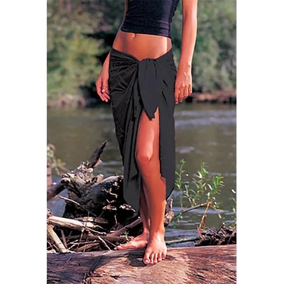 Silk Pareos Bed Sheet - Black (Black)