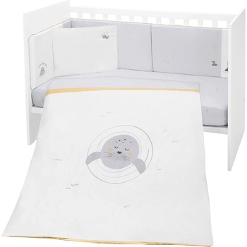 KikkaBoo Бебешки спален комплект от 6 части KikkaBoo - Seally Me, 60 х 120 cm (41101060135)