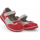 Dětské baleríny laky na suchý zip kožená vložka 6484