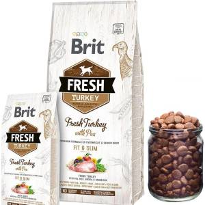 Brit Fresh Turkey with Pea Adult Fit & Slim- Холистична суха храна за кучета склонни към наднормено тегло, с прясно пуешко месо и грах 12 кг