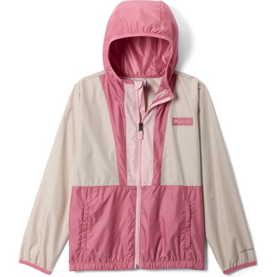 Columbia Детско ветрозащитно яке Columbia Kid's Back Bowl II Hooded Windbreaker Windproof jacket - Dark Stone / Rosette / Satin Pink (718-0091-0614)
