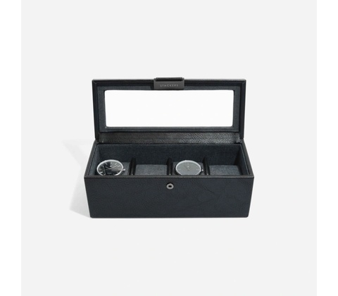 Stackers šperkovnice Black 4 Piece Watch Box černý