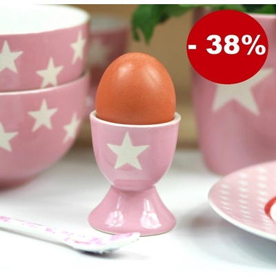 Krasilnikoff porcelánový stojan na vajíčko Pink Stars